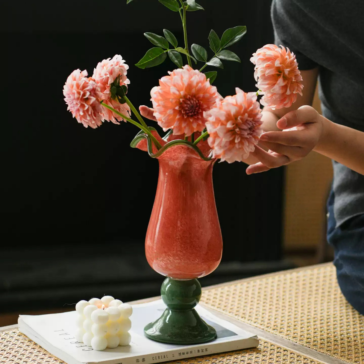 Handcrafted Vintage Fenton Glass Vase