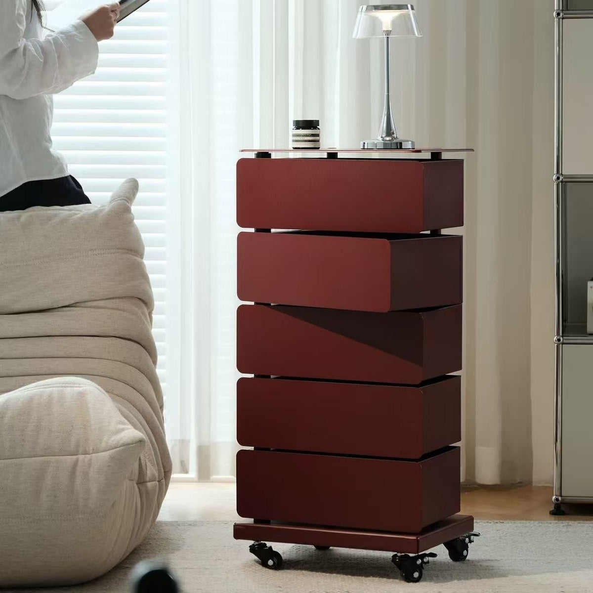 rolling organizer cart with wheels for home storage
