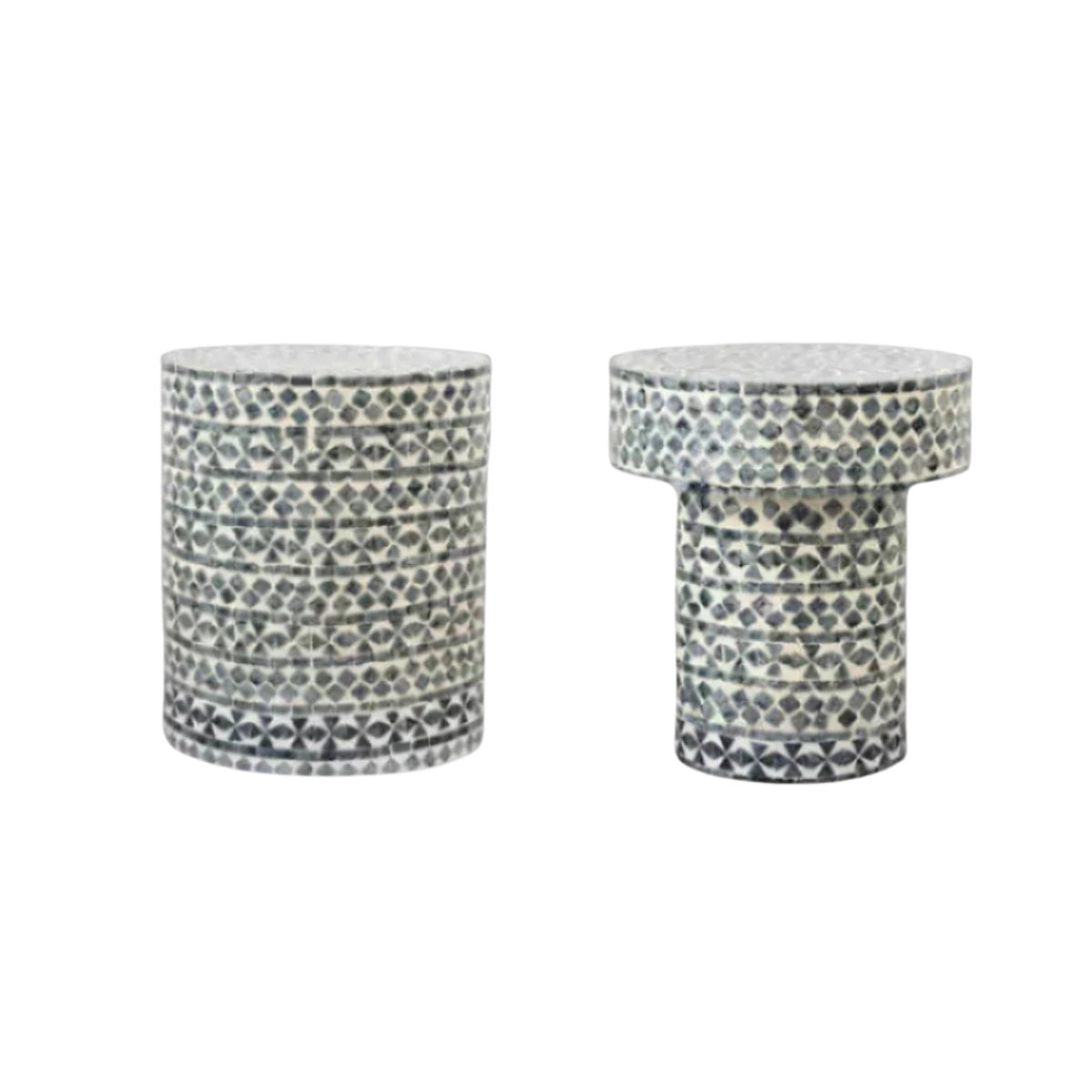 Natural Shell Elegant Accent Table Set