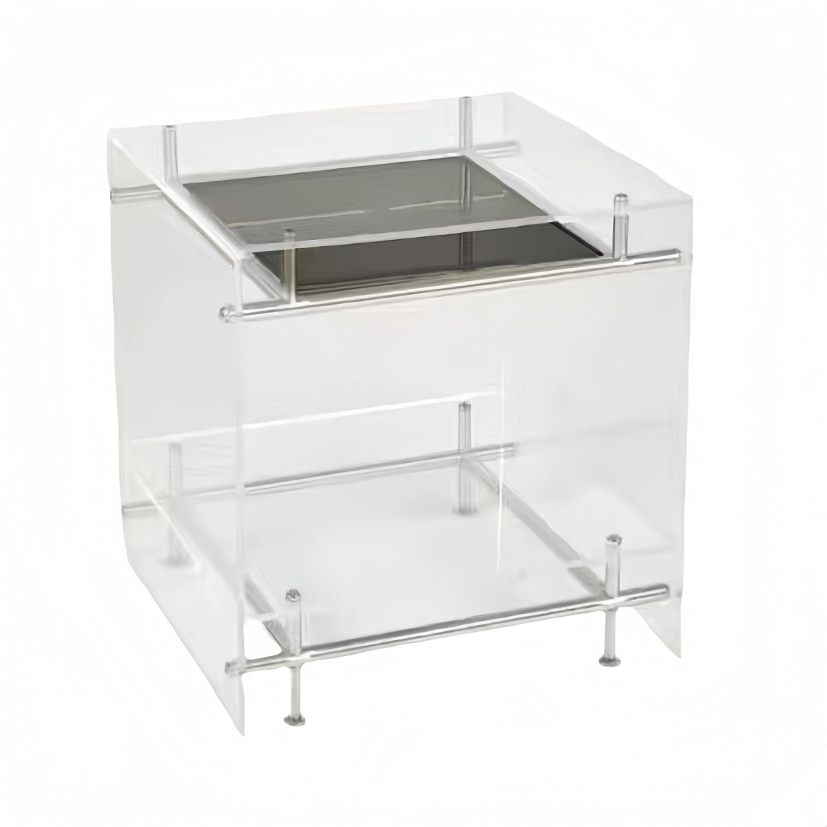 transparent rolling side table modern minimalist design