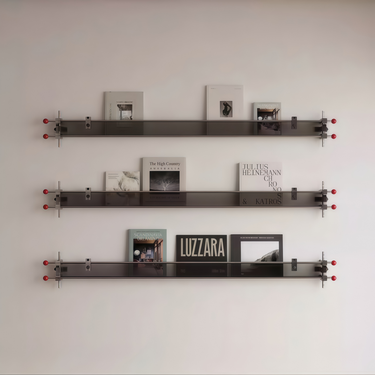 modern floating magazine rack minimalist home decor