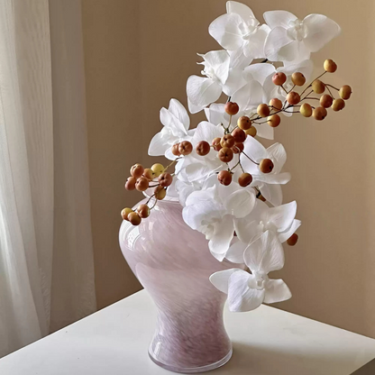 Blush Light Hand-Blown Glass Vase
