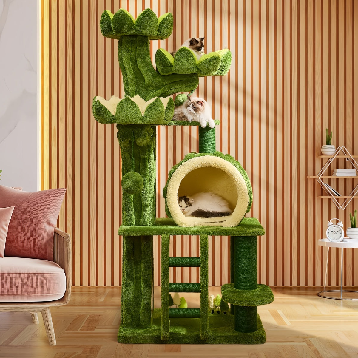 Large Lotus Design Cat Tree Tower