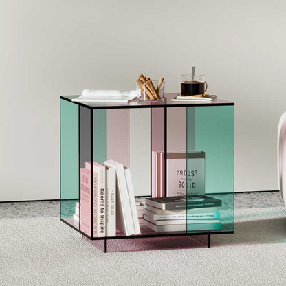 Color Block Acrylic Side Table