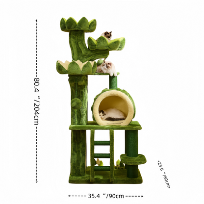 Large Lotus Design Cat Tree Tower