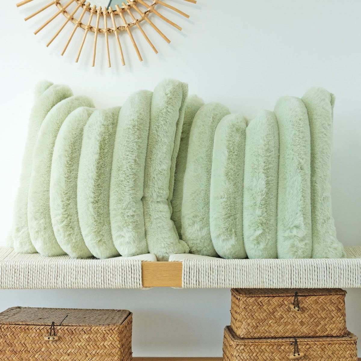 Faux Fur Plush Throw Pillow Covers