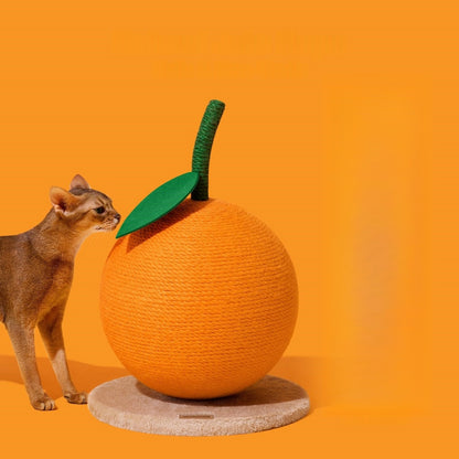 Orange Cat Scratching Post