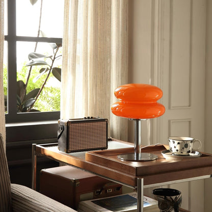 Yara Curved Mushroom Lamp in Amber