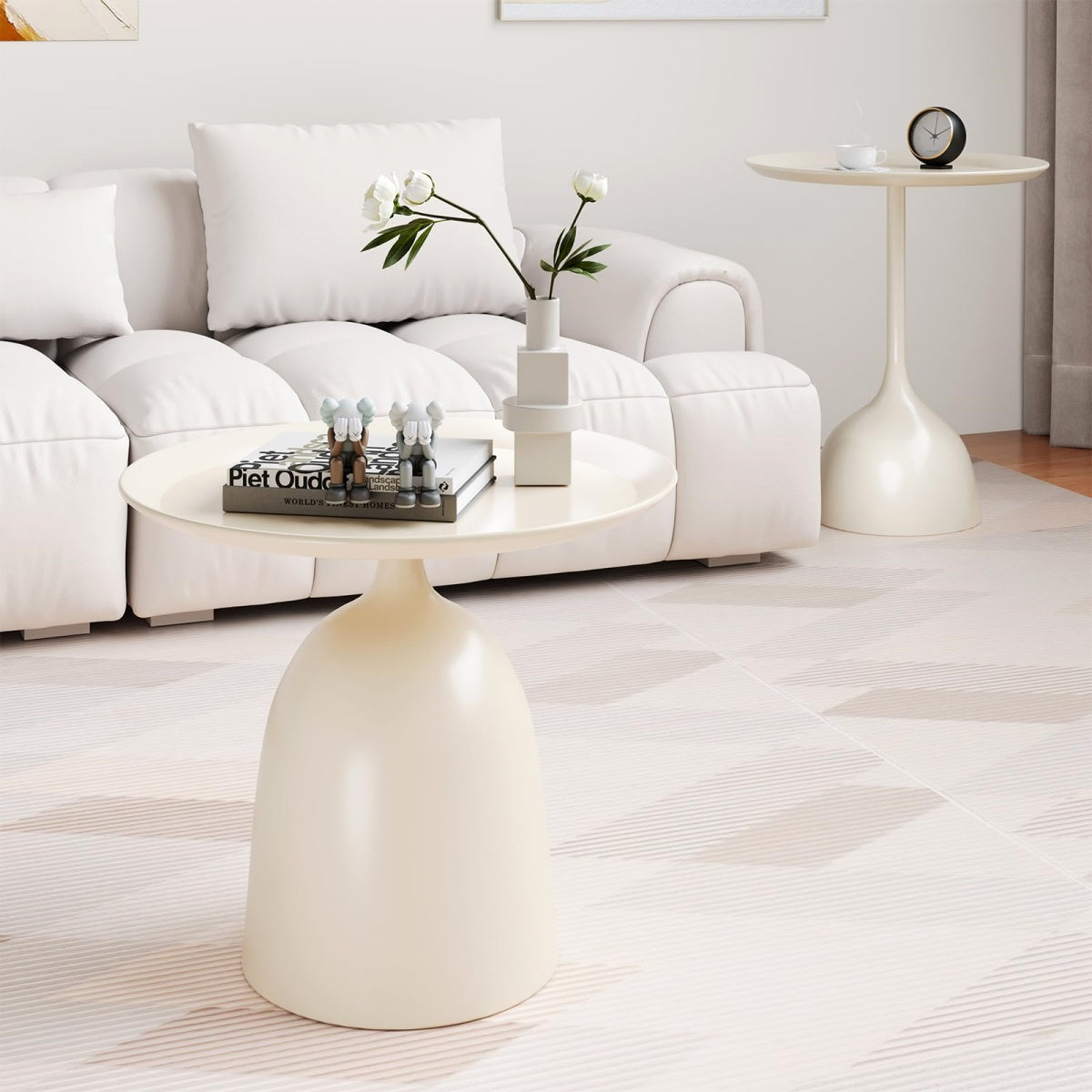 Modern Fluted Nesting Coffee Tables