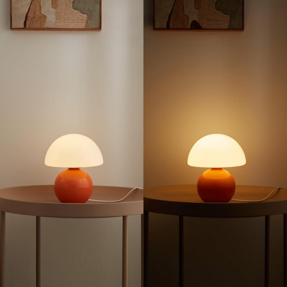 Opal Glow Mushroom Lamp