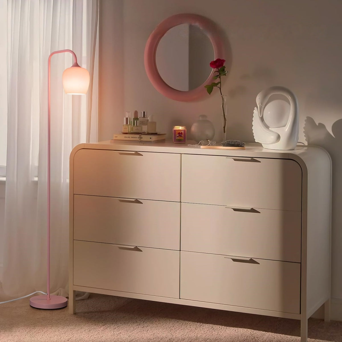 Modern Pink Floor Lamp