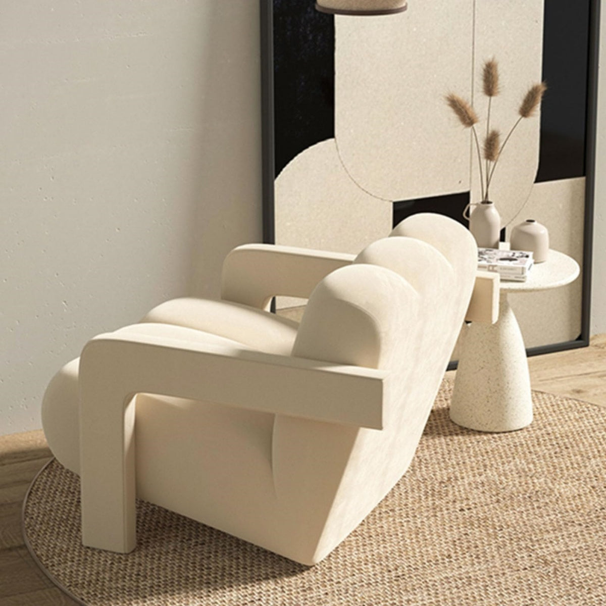 Modern Flannel Lazy Chair