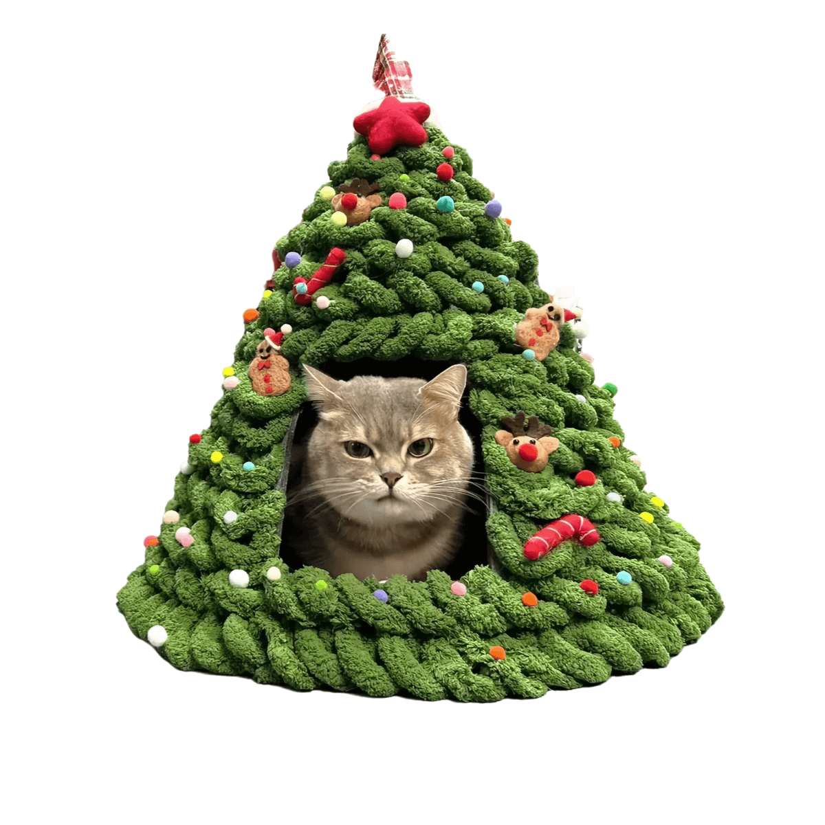 DIY Christmas Cat Cave (Materials and Instruction included)