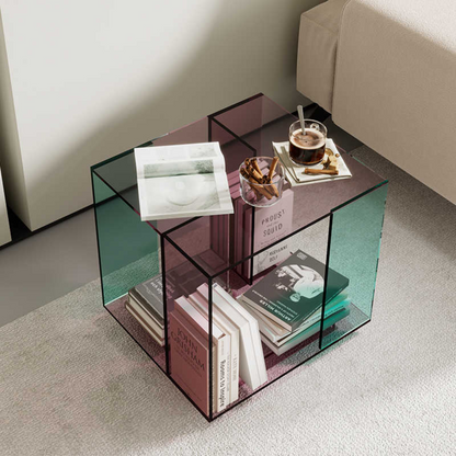 Color Block Acrylic Side Table