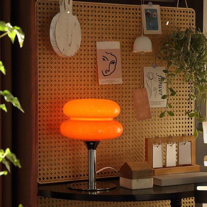 Yara Curved Mushroom Lamp in Amber