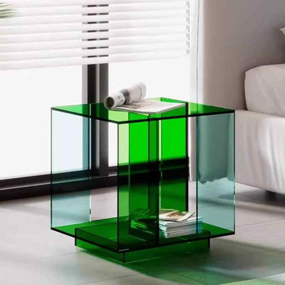 Color Block Acrylic Side Table