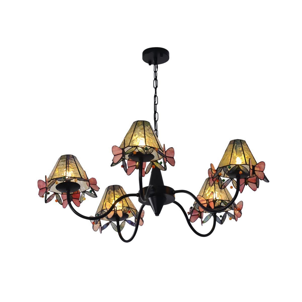 French Vintage Butterfly Pendant Light