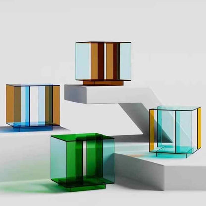 Color Block Acrylic Side Table