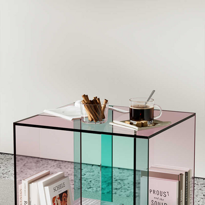 Color Block Acrylic Side Table