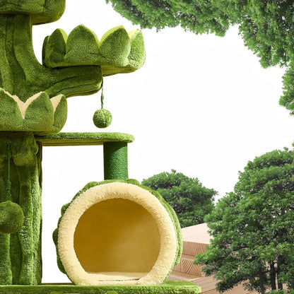 Large Lotus Design Cat Tree Tower