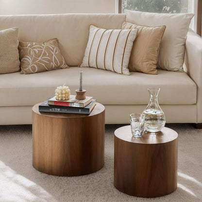 Modern Nesting Drum Coffee Table Set