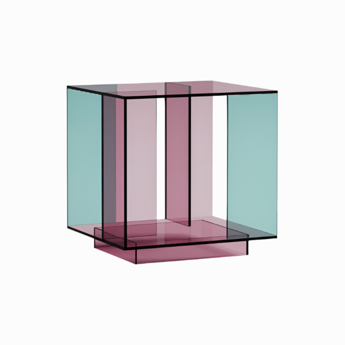 Color Block Acrylic Side Table
