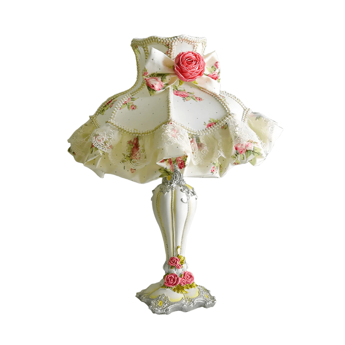 french country floral bedside lamp