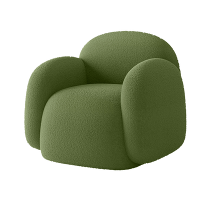 cozy coral plush lounge chair in Green