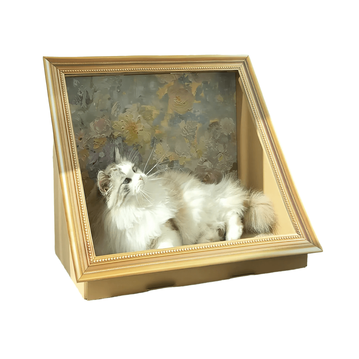 oil painting cat scratcher