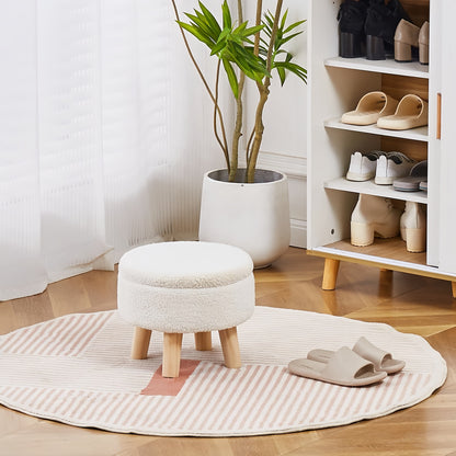 Modern Teddy Velvet Storage Ottoman
