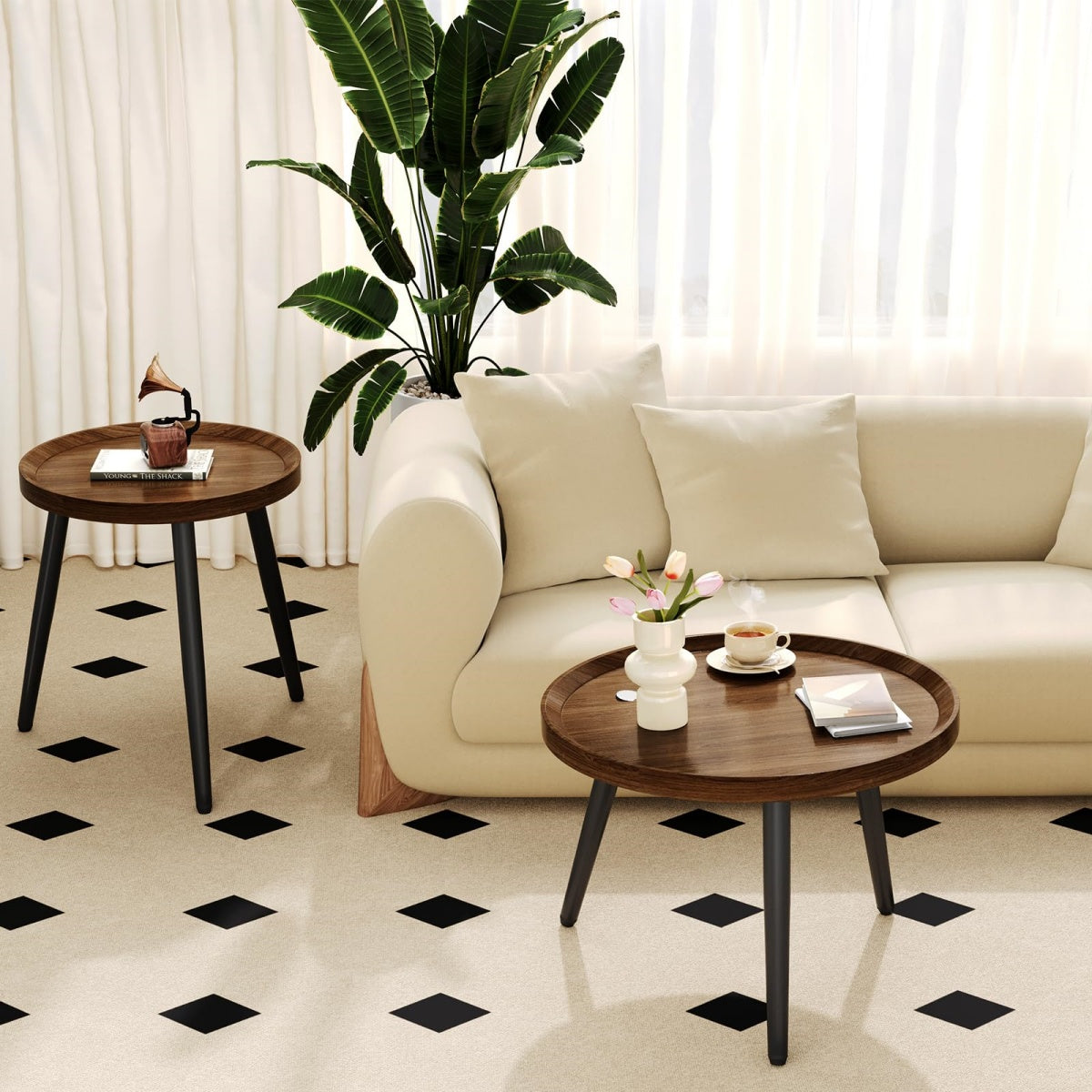 Modern Nesting Coffee Table Set