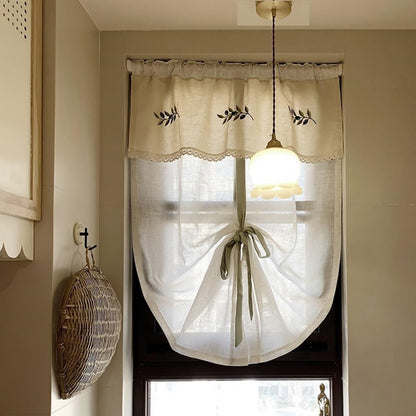 Farmhouse Cotton Linen Roman Curtain