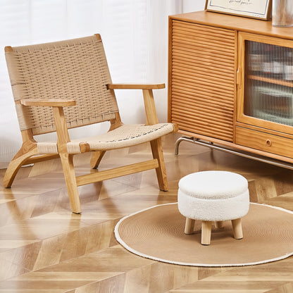 Modern Teddy Velvet Storage Ottoman