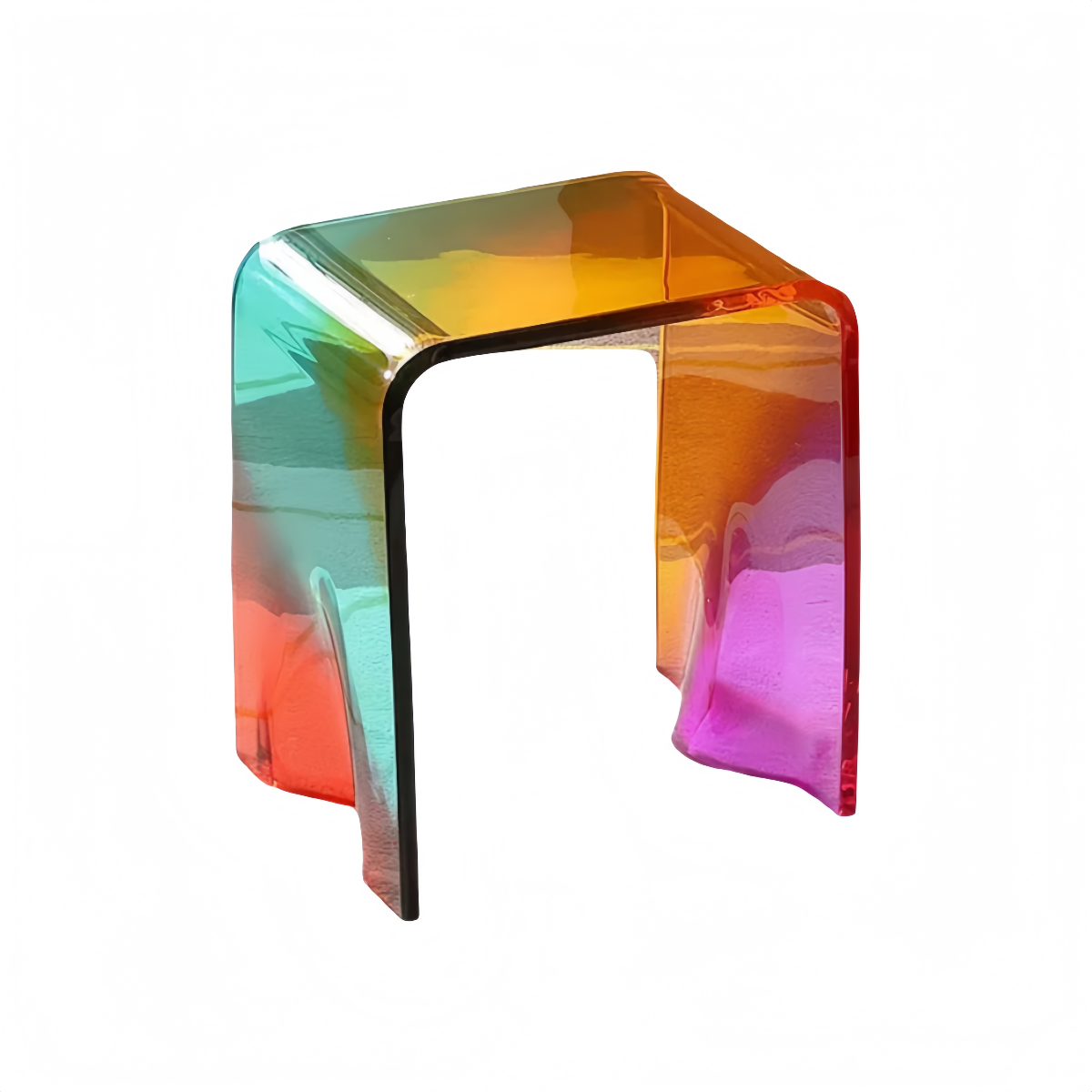 Rainbow Wave Acrylic Stool