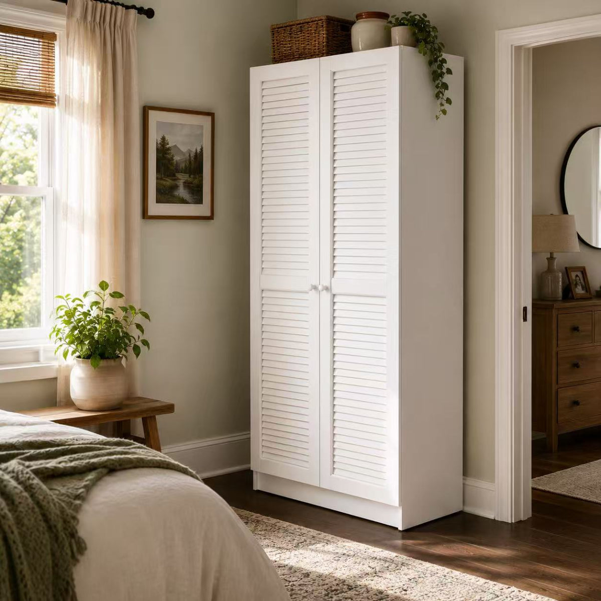 LUNA LOUVER Metal Wardrobe