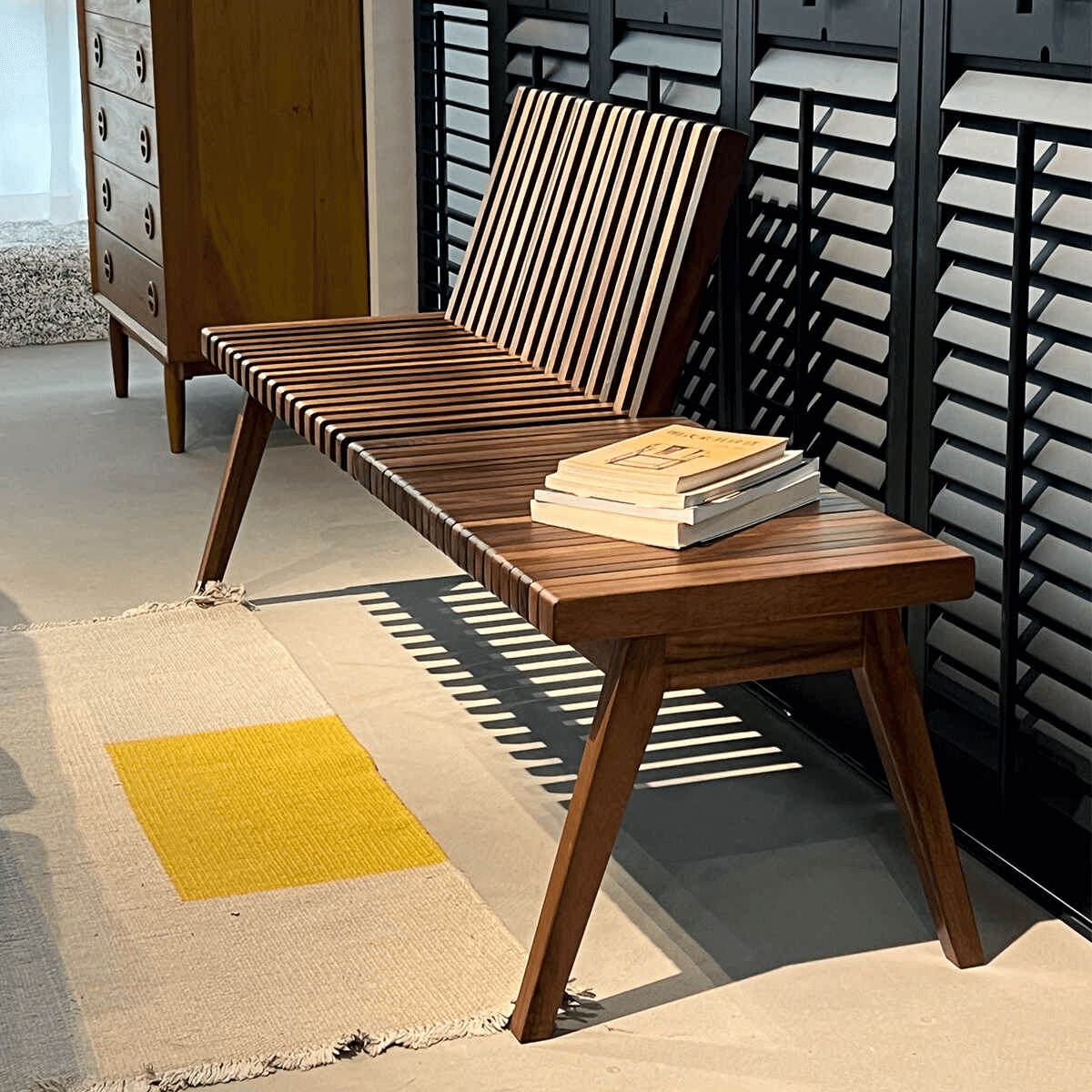 Solid Walnut Convertible Bench