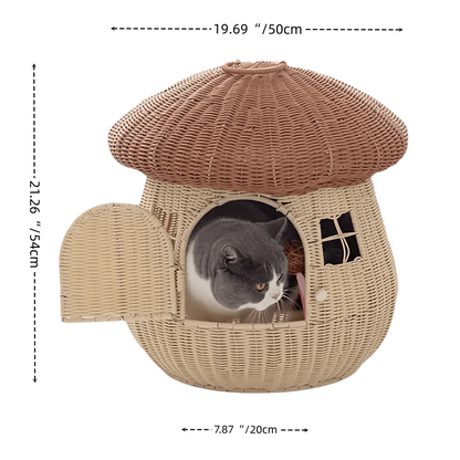 Mushroom House Cat Bed