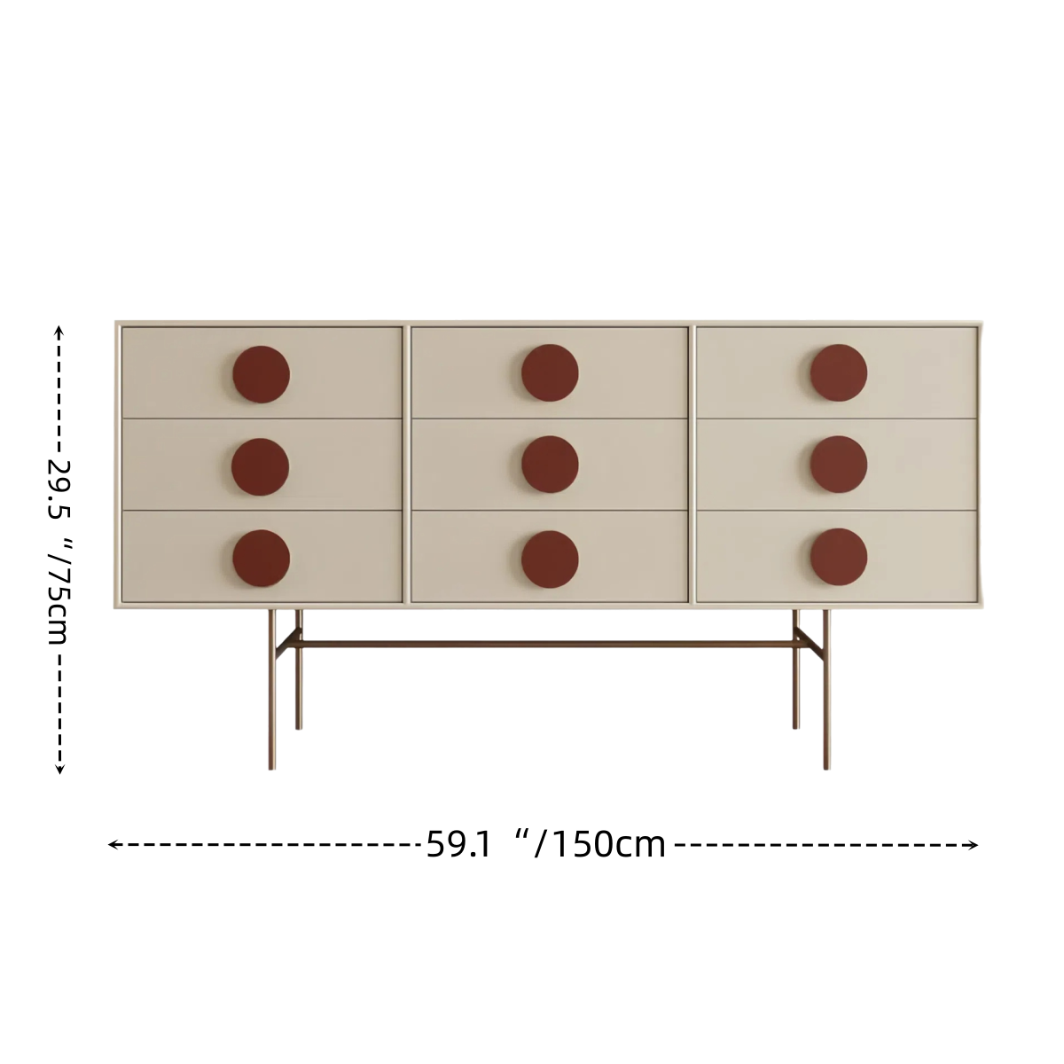 Modern Nordic Wooden Chest of Drawers