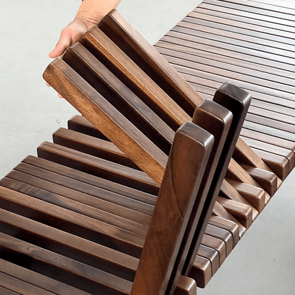 Solid Walnut Convertible Bench