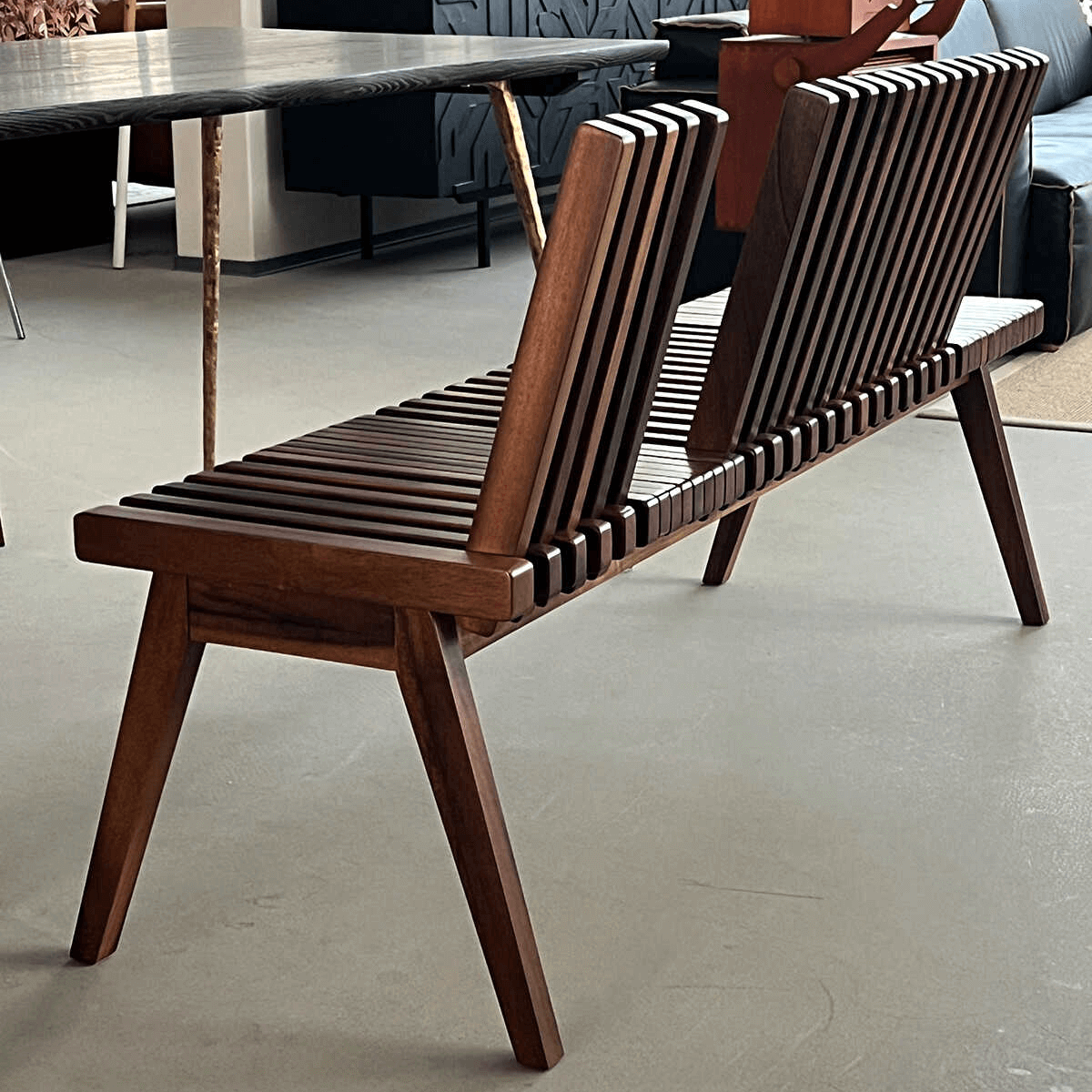 Solid Walnut Convertible Bench