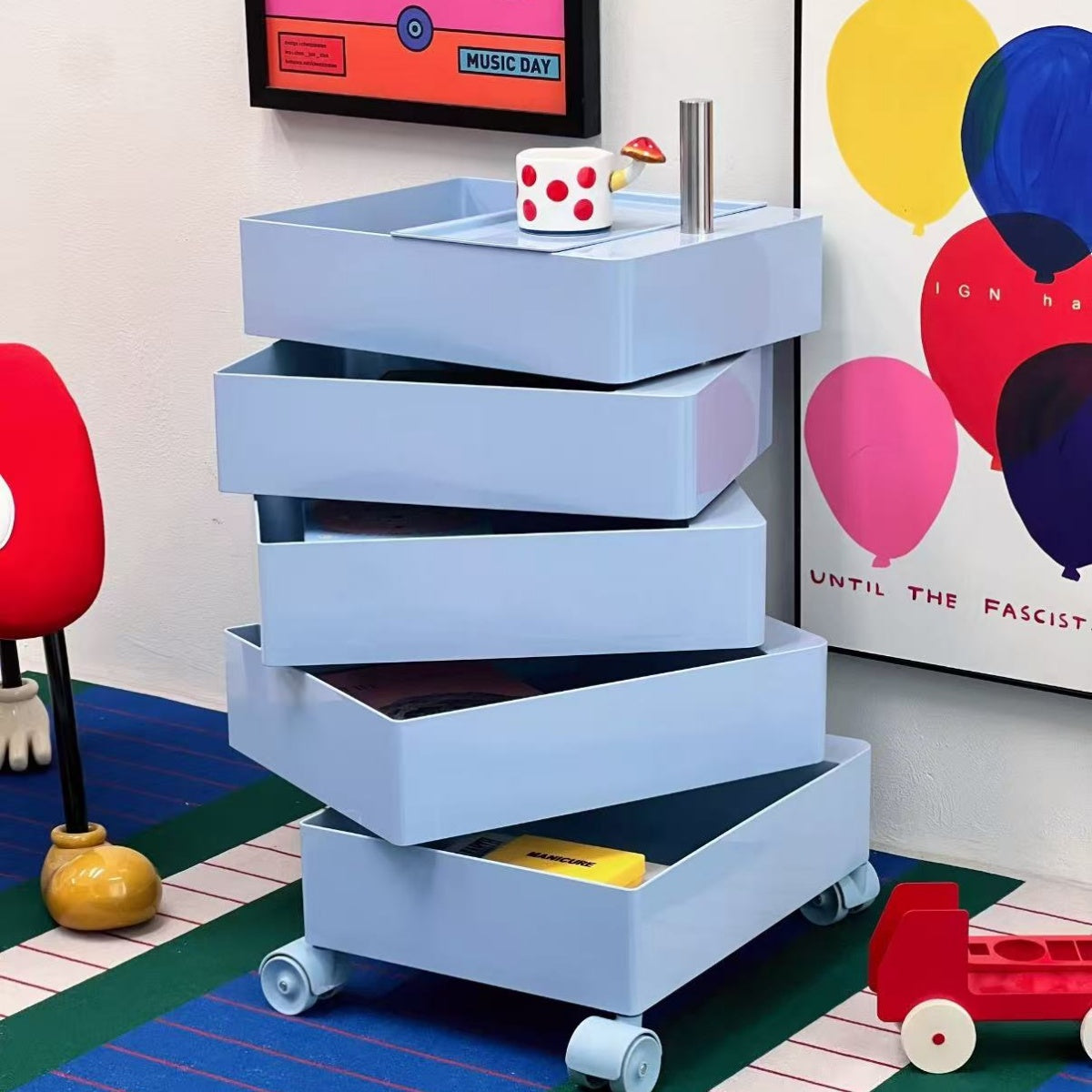 Chic Nordic Rotating Storage Cabinet