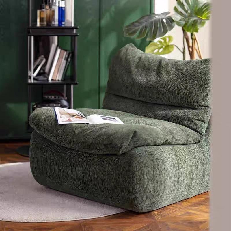 Mid-Century Chenille Mochi Sofa™ Lounge Chair（Green）