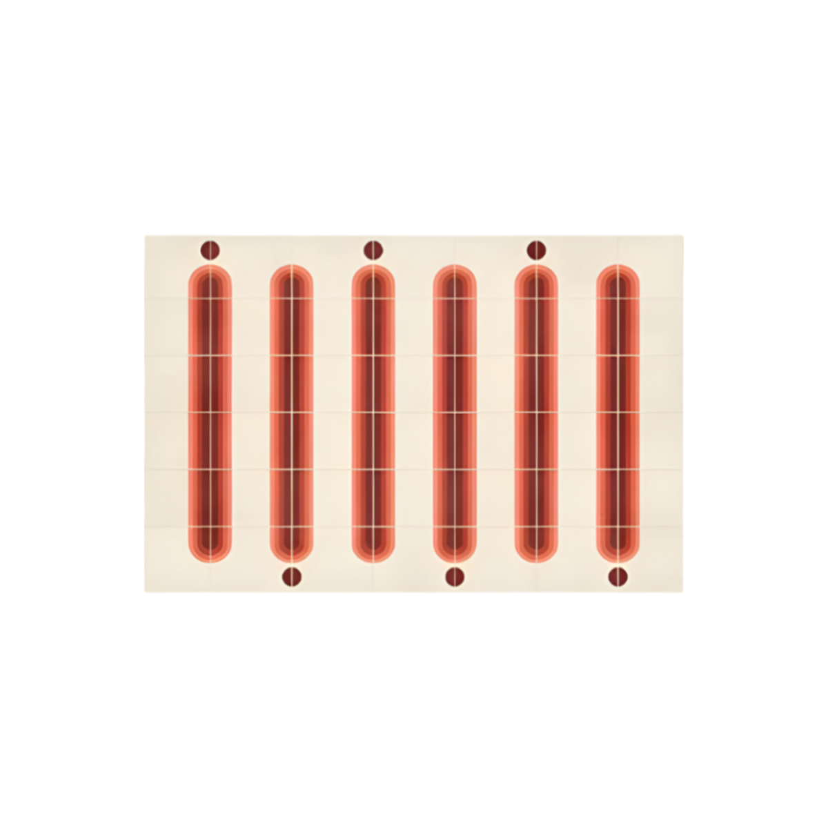 Checkerboard retro rug (red)