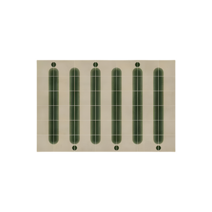 Checkerboard retro rug (green)
