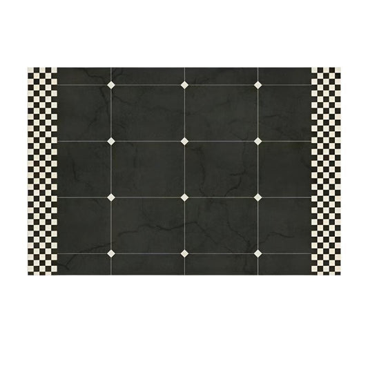 Checkerboard retro rug (black)