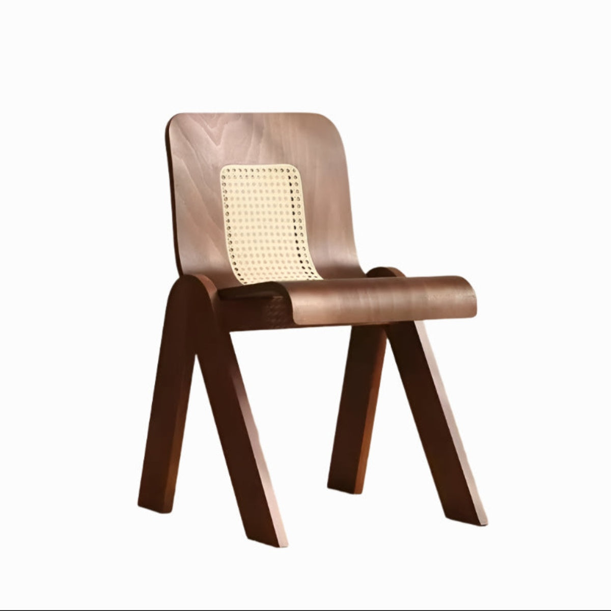 Wabi-Sabi Vintage Rattan Dining Chair