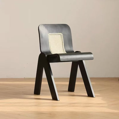 Wabi-Sabi Vintage Rattan Dining Chair