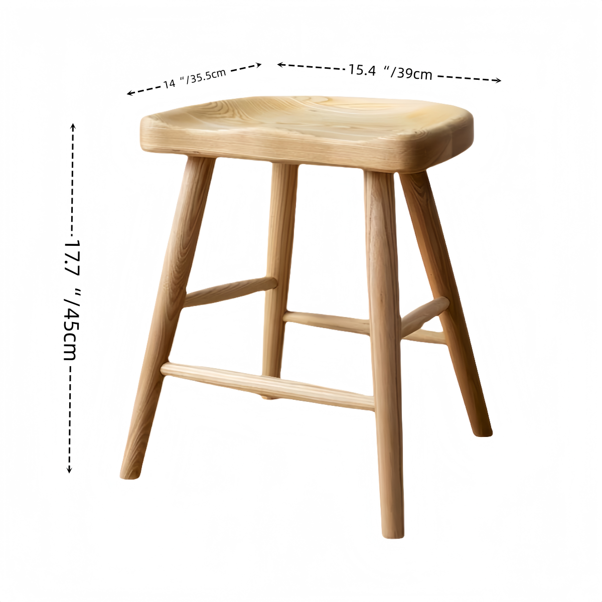 Nordic Ash Wood Bar Stool