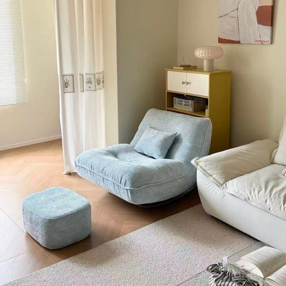 Sora Chenille Lounge Chair with Ottoman