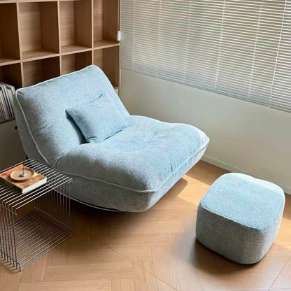 Sora Chenille Lounge Chair with Ottoman